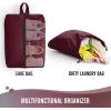 image6 Set Packing Cubes for Suitcases Travel Organizer Bags for Carry on Luggage Veken Suitcase Organizer Bags Set for Travel Essentials Travel Accessories in 4 SizesExtra Large Large Medium Small12Wine Red