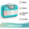 image6 Set Packing Cubes for Suitcases Travel Organizer Bags for Carry on Luggage Veken Suitcase Organizer Bags Set for Travel Essentials Travel Accessories in 4 SizesExtra Large Large Medium Small01Cyan