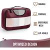 image6 Set Packing Cubes for Suitcases Travel Organizer Bags for Carry on Luggage Veken Suitcase Organizer Bags Set for Travel Essentials Travel Accessories in 4 SizesExtra Large Large Medium Small12Wine Red