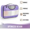 image6 Set Packing Cubes for Suitcases Travel Organizer Bags for Carry on Luggage Veken Suitcase Organizer Bags Set for Travel Essentials Travel Accessories in 4 SizesExtra Large Large Medium Small04Purple