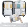 image6 Set Packing Cubes for Suitcases Travel Organizer Bags for Carry on Luggage Veken Suitcase Organizer Bags Set for Travel Essentials Travel Accessories in 4 SizesExtra Large Large Medium Small09Marble White
