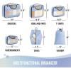 image6 Set Packing Cubes for Suitcases Travel Organizer Bags for Carry on Luggage Veken Suitcase Organizer Bags Set for Travel Essentials Travel Accessories in 4 SizesExtra Large Large Medium Small03Light Blue