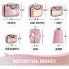 image6 Set Packing Cubes for Suitcases Travel Organizer Bags for Carry on Luggage Veken Suitcase Organizer Bags Set for Travel Essentials Travel Accessories in 4 SizesExtra Large Large Medium Small02Pink