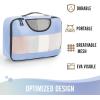 image6 Set Packing Cubes for Suitcases Travel Organizer Bags for Carry on Luggage Veken Suitcase Organizer Bags Set for Travel Essentials Travel Accessories in 4 SizesExtra Large Large Medium Small03Light Blue
