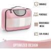 image6 Set Packing Cubes for Suitcases Travel Organizer Bags for Carry on Luggage Veken Suitcase Organizer Bags Set for Travel Essentials Travel Accessories in 4 SizesExtra Large Large Medium Small02Pink