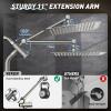imageVeken 10quot All Metal Shower Heads with Handheld Spray ComboampampPower Wash High Pressure Square Rain Shower Head with WandampampExtension Arm Wide Adjustable Rainfall Showerhead with Slide Bar Matte BlackBrushed Nickel