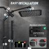 imageVeken 10quot All Metal Shower Heads with Handheld Spray ComboampampPower Wash High Pressure Square Rain Shower Head with WandampampExtension Arm Wide Adjustable Rainfall Showerhead with Slide Bar Matte BlackMatte Black