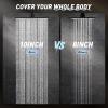imageVeken 10quot All Metal Shower Heads with Handheld Spray ComboampampPower Wash High Pressure Square Rain Shower Head with WandampampExtension Arm Wide Adjustable Rainfall Showerhead with Slide Bar Matte BlackMatte Black