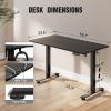 imageVeken 55 Inch Electric Standing Desk Height Adjustable Sit Stand Up Wood Desktop Work Home Office Computer PC Table Tall Standup Workstation Gaming Writing Study Bedroom Rising Desks BlackBlack