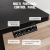 imageVeken 55 Inch Electric Standing Desk Height Adjustable Sit Stand Up Wood Desktop Work Home Office Computer PC Table Tall Standup Workstation Gaming Writing Study Bedroom Rising Desks BlackBlack