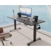 imageVeken 55 Inch Electric Standing Desk Height Adjustable Sit Stand Up Wood Desktop Work Home Office Computer PC Table Tall Standup Workstation Gaming Writing Study Bedroom Rising Desks BlackBlack