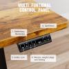 imageVeken 55 Inch Electric Standing Desk Height Adjustable Sit Stand Up Wood Desktop Work Home Office Computer PC Table Tall Standup Workstation Gaming Writing Study Bedroom Rising Desks BlackBrown