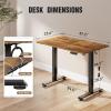 imageVeken 63 Inch Electric Standing Desk Height Adjustable Sit Stand Up Wood Desktop Work Home Office Computer PC Table Tall Standup Workstation Gaming Writing Study Bedroom Rising Desks BrownBrown