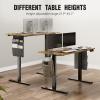imageVeken 63 Inch Electric Standing Desk Height Adjustable Sit Stand Up Wood Desktop Work Home Office Computer PC Table Tall Standup Workstation Gaming Writing Study Bedroom Rising Desks BrownBrown