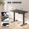 imageVeken 63 Inch Electric Standing Desk Height Adjustable Sit Stand Up Wood Desktop Work Home Office Computer PC Table Tall Standup Workstation Gaming Writing Study Bedroom Rising Desks BrownBlack