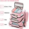 imageVeken 8 Set Packing Cubes for Suitcases Travel Bag Organizers for Carry on Luggage Suitcase Organizer Bags Set for Travel Essentials Travel Accessories in 4 SizesExtra Large Large Medium Small04Pink