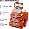 imageVeken 8 Set Packing Cubes for Suitcases Travel Bag Organizers for Carry on Luggage Suitcase Organizer Bags Set for Travel Essentials Travel Accessories in 4 SizesExtra Large Large Medium Small16Orange