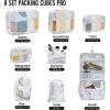 imageVeken 8 Set Packing Cubes for Suitcases Travel Bag Organizers for Carry on Luggage Suitcase Organizer Bags Set for Travel Essentials Travel Accessories in 4 SizesExtra Large Large Medium Small19White Marble