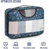 imageVeken 8 Set Packing Cubes for Suitcases Travel Bag Organizers for Carry on Luggage Suitcase Organizer Bags Set for Travel Essentials Travel Accessories in 4 SizesExtra Large Large Medium Small07Blue Floral