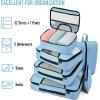 imageVeken 8 Set Packing Cubes for Suitcases Travel Bag Organizers for Carry on Luggage Suitcase Organizer Bags Set for Travel Essentials Travel Accessories in 4 SizesExtra Large Large Medium Small14Light Blue