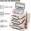 imageVeken 8 Set Packing Cubes for Suitcases Travel Bag Organizers for Carry on Luggage Suitcase Organizer Bags Set for Travel Essentials Travel Accessories in 4 SizesExtra Large Large Medium Small02Cream