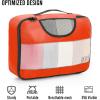 imageVeken 8 Set Packing Cubes for Suitcases Travel Bag Organizers for Carry on Luggage Suitcase Organizer Bags Set for Travel Essentials Travel Accessories in 4 SizesExtra Large Large Medium Small16Orange