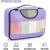 imageVeken 8 Set Packing Cubes for Suitcases Travel Bag Organizers for Carry on Luggage Suitcase Organizer Bags Set for Travel Essentials Travel Accessories in 4 SizesExtra Large Large Medium Small05Light Purple