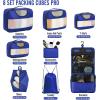 imageVeken 8 Set Packing Cubes for Suitcases Travel Bag Organizers for Carry on Luggage Suitcase Organizer Bags Set for Travel Essentials Travel Accessories in 4 SizesExtra Large Large Medium Small13Klein Blue