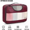 imageVeken 8 Set Packing Cubes for Suitcases Travel Bag Organizers for Carry on Luggage Suitcase Organizer Bags Set for Travel Essentials Travel Accessories in 4 SizesExtra Large Large Medium Small15Wine Red