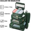 imageVeken 8 Set Packing Cubes for Suitcases Travel Bag Organizers for Carry on Luggage Suitcase Organizer Bags Set for Travel Essentials Travel Accessories in 4 SizesExtra Large Large Medium Small11Dark Green