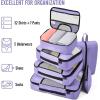 imageVeken 8 Set Packing Cubes for Suitcases Travel Bag Organizers for Carry on Luggage Suitcase Organizer Bags Set for Travel Essentials Travel Accessories in 4 SizesExtra Large Large Medium Small05Light Purple