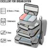 imageVeken 8 Set Packing Cubes for Suitcases Travel Bag Organizers for Carry on Luggage Suitcase Organizer Bags Set for Travel Essentials Travel Accessories in 4 SizesExtra Large Large Medium Small03Gray