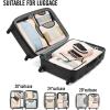imageVeken 8 Set Packing Cubes for Suitcases Travel Bag Organizers for Carry on Luggage Suitcase Organizer Bags Set for Travel Essentials Travel Accessories in 4 SizesExtra Large Large Medium Small02Cream
