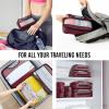 imageVeken 8 Set Packing Cubes for Suitcases Travel Bag Organizers for Carry on Luggage Suitcase Organizer Bags Set for Travel Essentials Travel Accessories in 4 SizesExtra Large Large Medium Small15Wine Red