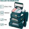 imageVeken 8 Set Packing Cubes for Suitcases Travel Bag Organizers for Carry on Luggage Suitcase Organizer Bags Set for Travel Essentials Travel Accessories in 4 SizesExtra Large Large Medium Small09Dark Teal