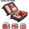 imageVeken 8 Set Packing Cubes for Suitcases Travel Bag Organizers for Carry on Luggage Suitcase Organizer Bags Set for Travel Essentials Travel Accessories in 4 SizesExtra Large Large Medium Small16Orange
