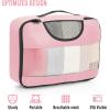 imageVeken 8 Set Packing Cubes for Suitcases Travel Bag Organizers for Carry on Luggage Suitcase Organizer Bags Set for Travel Essentials Travel Accessories in 4 SizesExtra Large Large Medium Small04Pink