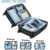imageVeken 8 Set Packing Cubes for Suitcases Travel Bag Organizers for Carry on Luggage Suitcase Organizer Bags Set for Travel Essentials Travel Accessories in 4 SizesExtra Large Large Medium Small14Light Blue