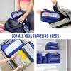 imageVeken 8 Set Packing Cubes for Suitcases Travel Bag Organizers for Carry on Luggage Suitcase Organizer Bags Set for Travel Essentials Travel Accessories in 4 SizesExtra Large Large Medium Small13Klein Blue