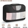 imageVeken 8 Set Packing Cubes for Suitcases Travel Bag Organizers for Carry on Luggage Suitcase Organizer Bags Set for Travel Essentials Travel Accessories in 4 SizesExtra Large Large Medium Small01Black