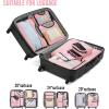 imageVeken 8 Set Packing Cubes for Suitcases Travel Bag Organizers for Carry on Luggage Suitcase Organizer Bags Set for Travel Essentials Travel Accessories in 4 SizesExtra Large Large Medium Small04Pink