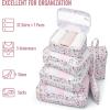 imageVeken 8 Set Packing Cubes for Suitcases Travel Bag Organizers for Carry on Luggage Suitcase Organizer Bags Set for Travel Essentials Travel Accessories in 4 SizesExtra Large Large Medium Small17Colorful Floral