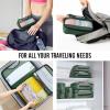 imageVeken 8 Set Packing Cubes for Suitcases Travel Bag Organizers for Carry on Luggage Suitcase Organizer Bags Set for Travel Essentials Travel Accessories in 4 SizesExtra Large Large Medium Small11Dark Green