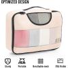imageVeken 8 Set Packing Cubes for Suitcases Travel Bag Organizers for Carry on Luggage Suitcase Organizer Bags Set for Travel Essentials Travel Accessories in 4 SizesExtra Large Large Medium Small02Cream