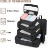 imageVeken 8 Set Packing Cubes for Suitcases Travel Bag Organizers for Carry on Luggage Suitcase Organizer Bags Set for Travel Essentials Travel Accessories in 4 SizesExtra Large Large Medium Small01Black