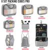 imageVeken 8 Set Packing Cubes for Suitcases Travel Bag Organizers for Carry on Luggage Suitcase Organizer Bags Set for Travel Essentials Travel Accessories in 4 SizesExtra Large Large Medium Small03Gray