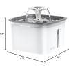 imageVeken 95oz28L Pet Fountain Automatic Cat Water Fountain Dog Water Dispenser with Replacement Filters for Cats Dogs Multiple Pets Space Black PlasticGrey