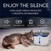 imageVeken 95oz28L Pet Fountain Automatic Cat Water Fountain Dog Water Dispenser with Replacement Filters for Cats Dogs Multiple Pets Space Black PlasticGrey