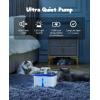 imageVeken 95oz28L Pet Fountain Automatic Cat Water Fountain Dog Water Dispenser with Replacement Filters for Cats Dogs Multiple Pets Space Black PlasticSilver