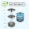 imageVeken 95oz28L Pet Fountain Automatic Cat Water Fountain Dog Water Dispenser with Replacement Filters for Cats Dogs Multiple Pets Space Black PlasticSpace Black